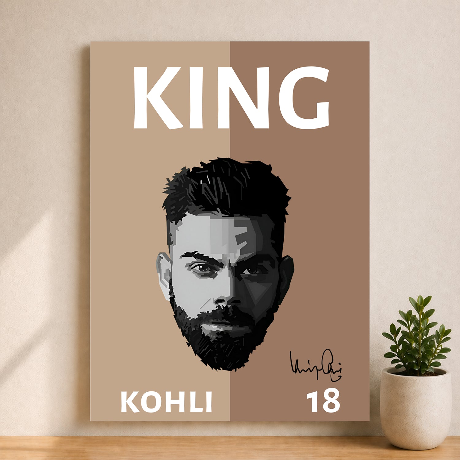 Virat Kohli Minimal King Kohli Vector