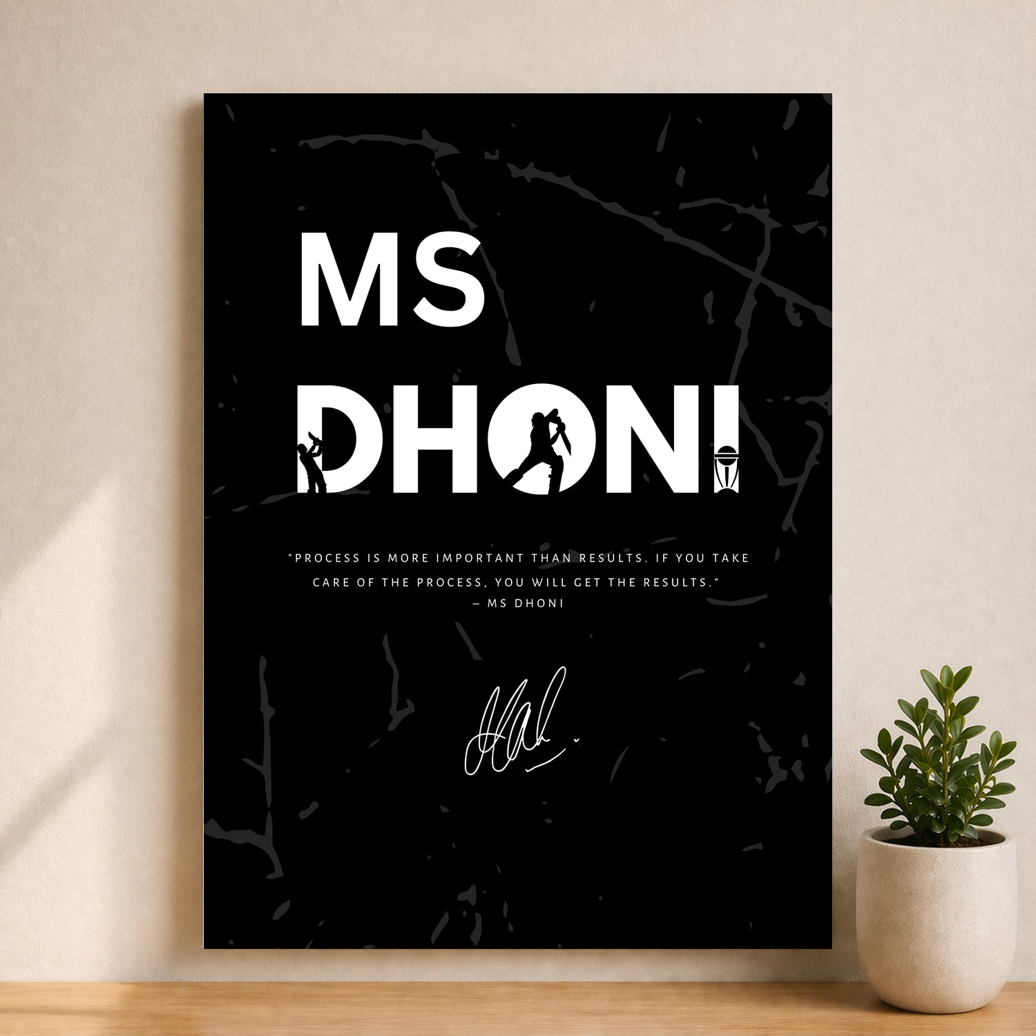 Mahendra Singh Dhoni Minimal MS Dhoni Quote