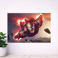 Iron Man Blazing Through the Sky